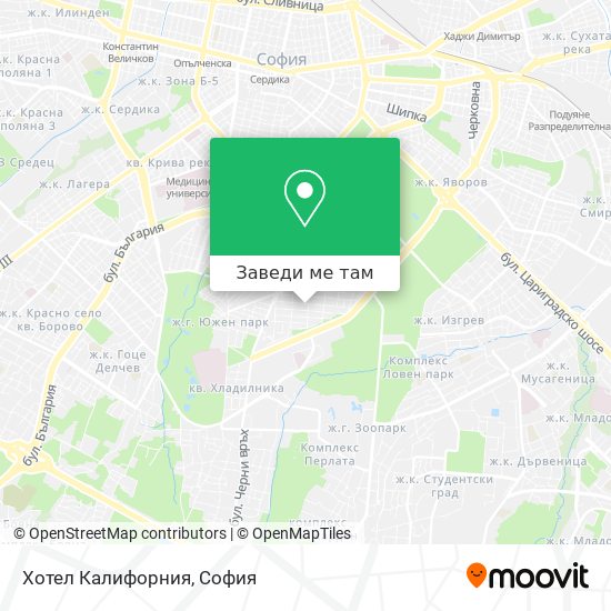 Хотел Калифорния карта