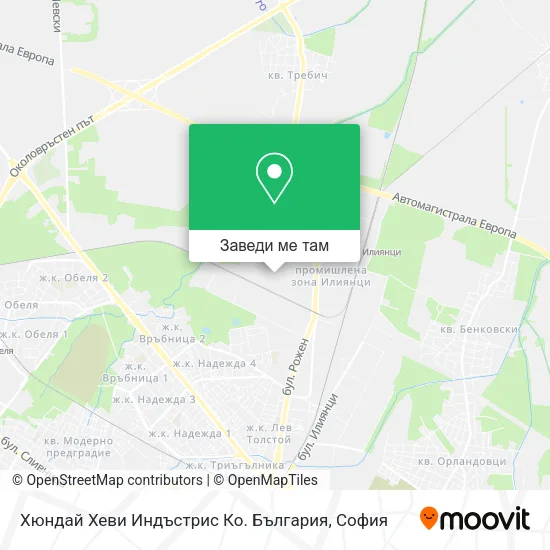 Хюндай Хеви Индъстрис Ко. България карта