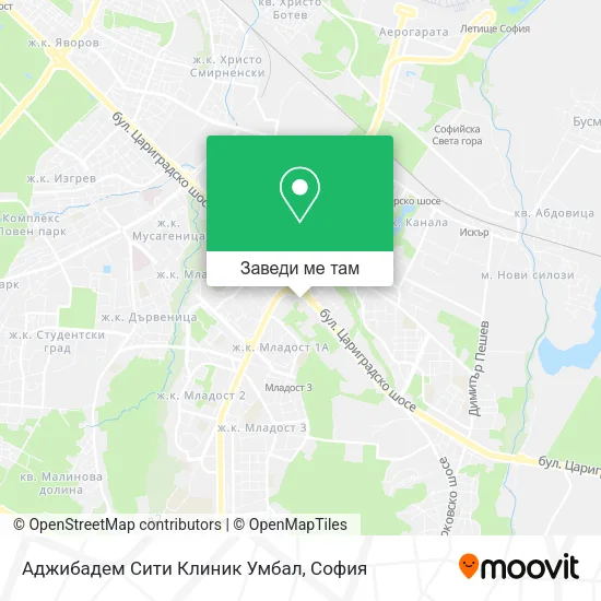 Аджибадем Сити Клиник Умбал карта