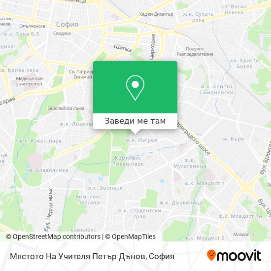 Мястото На Учителя Петър Дънов карта