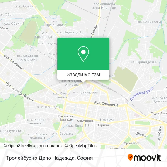 Тролейбусно Депо Надежда карта