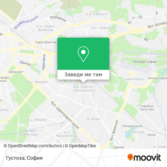 Густоза карта