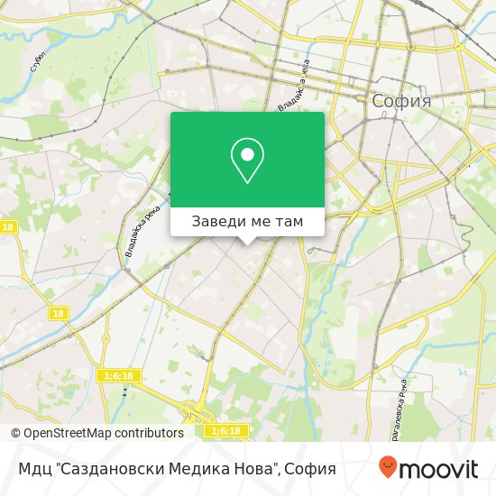 Мдц "Саздановски Медика Нова" карта