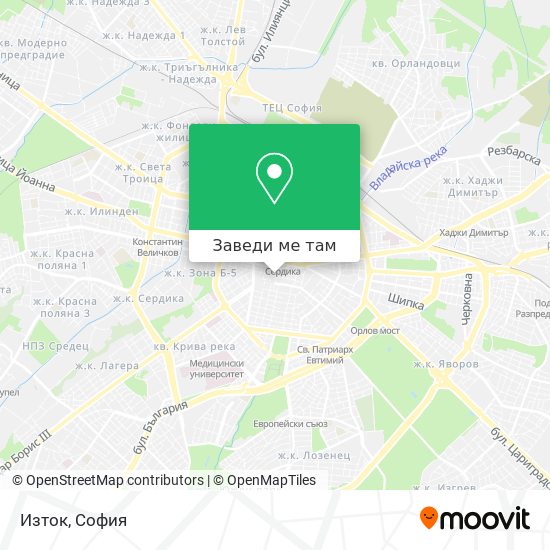 Изток карта