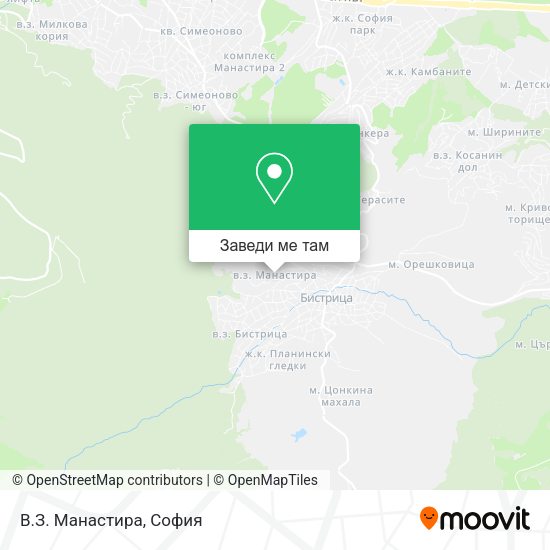 В.З. Манастира карта
