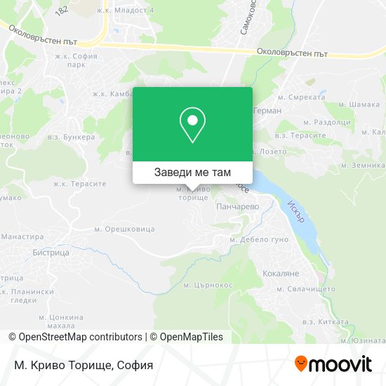 М. Криво Торище карта