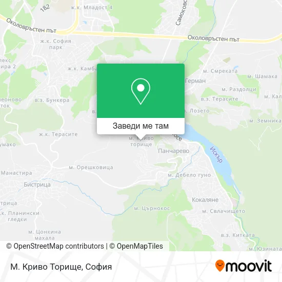 М. Криво Торище карта