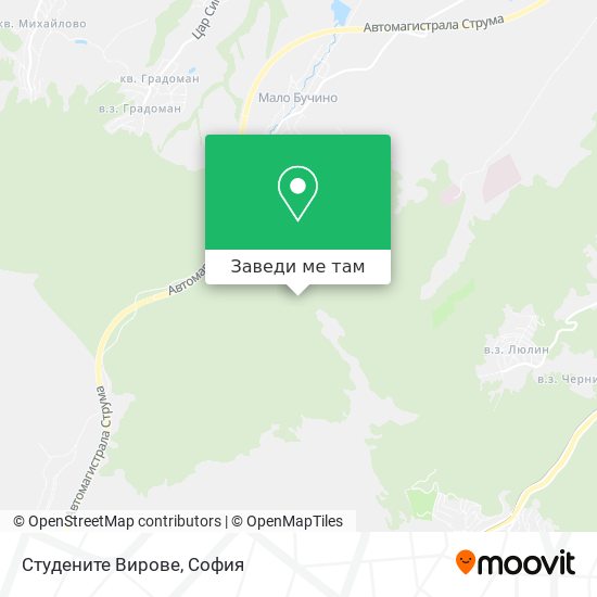 Студените Вирове карта