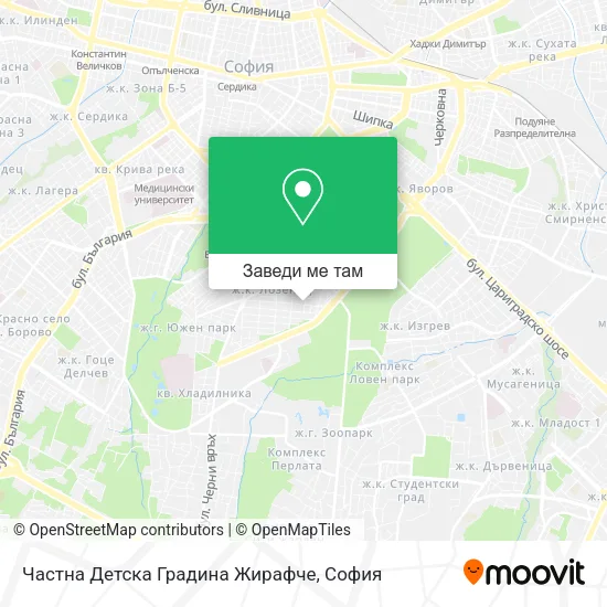Частна Детска Градина Жирафче карта