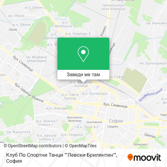Клуб По Спортни Танци ""Левски-Брилянтин"" карта
