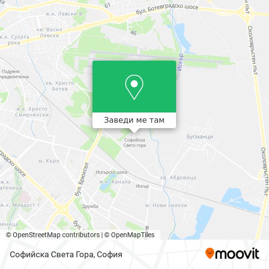Софийска Света Гора карта