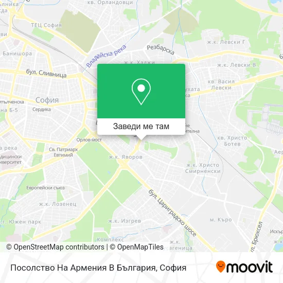 Посолство На Армения В България карта