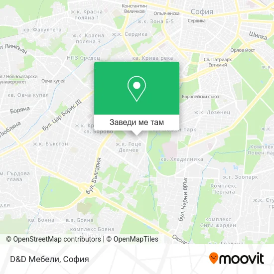 D&D Мебели карта