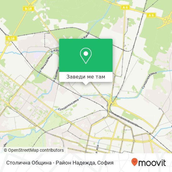 Столична Община - Район Надежда карта