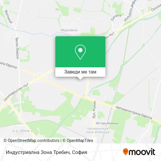Индустриална Зона Требич карта