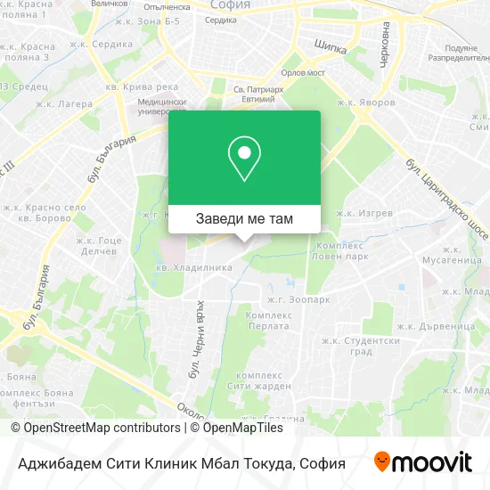Аджибадем Сити Клиник Мбал Токуда карта