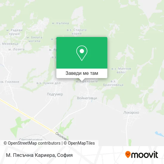 М. Пясъчна Кариера карта