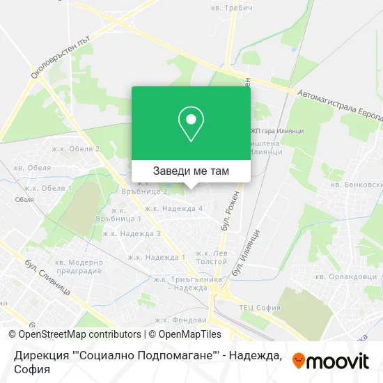 Дирекция ""Социално Подпомагане"" - Надежда карта