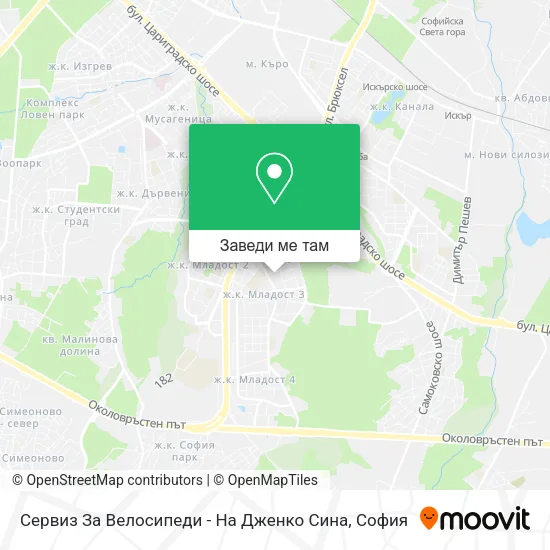 Сервиз За Велосипеди - На Дженко Сина карта
