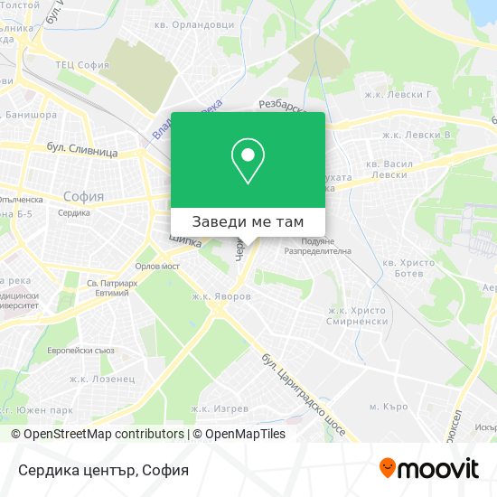 Сердика център карта