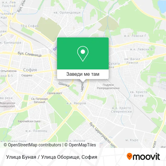 Улица Буная / Улица Оборище карта
