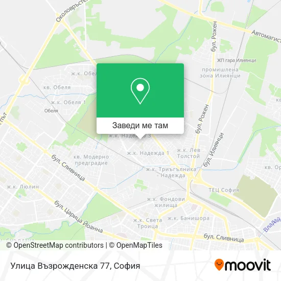 Улица Възрожденска 77 карта