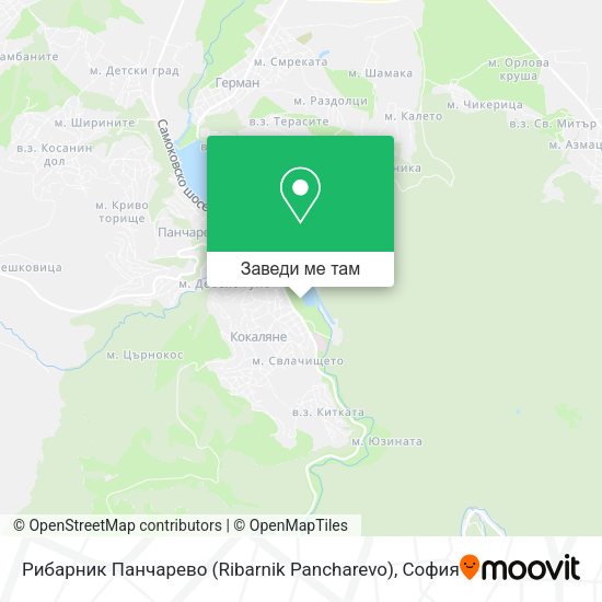 Рибарник Панчарево (Ribarnik Pancharevo) карта
