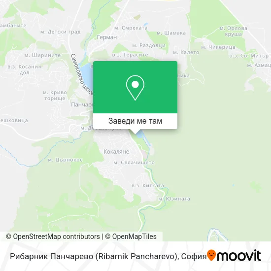 Рибарник Панчарево (Ribarnik Pancharevo) карта