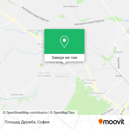 Площад Дружба карта