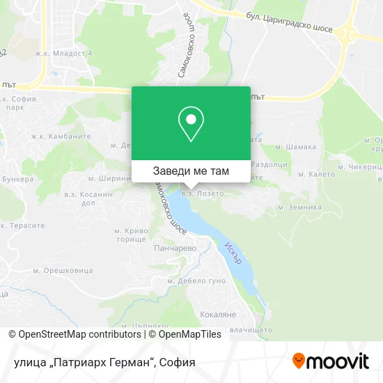 улица „Патриарх Герман“ карта