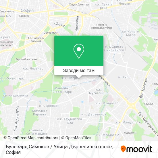 Булевард Самоков / Улица Дървенишко шосе карта