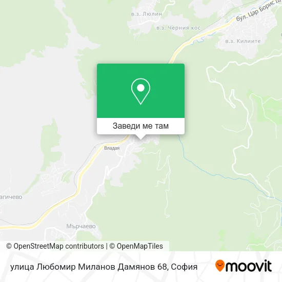 улица Любомир Миланов Дамянов 68 карта
