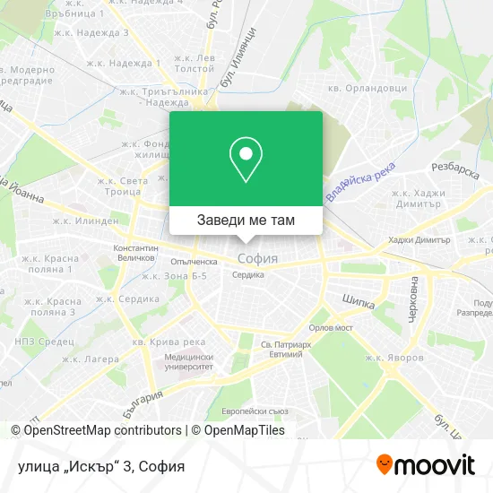 улица „Искър“ 3 карта