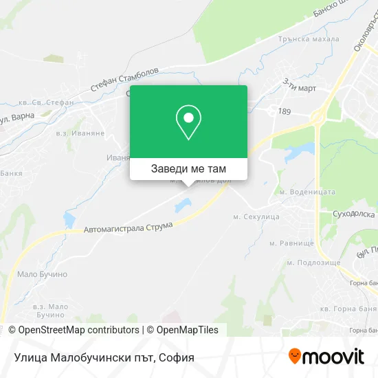 Улица Малобучински път карта