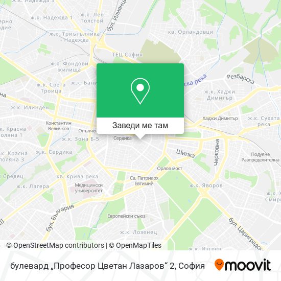 булевард „Професор Цветан Лазаров“ 2 карта