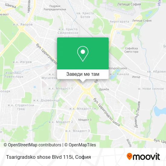 Tsarigradsko shose Blvd 115i карта