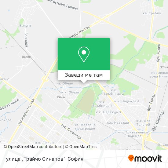 улица „Трайчо Синапов“ карта