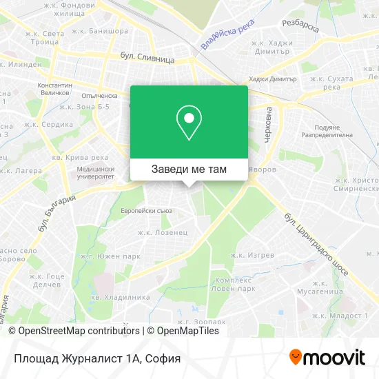 Площад Журналист 1А карта