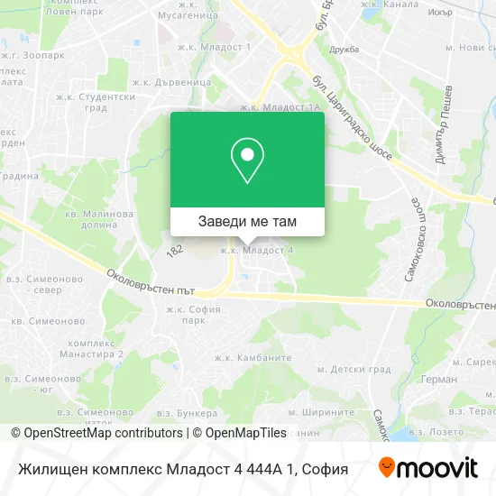 Жилищен комплекс Младост 4 444А 1 карта