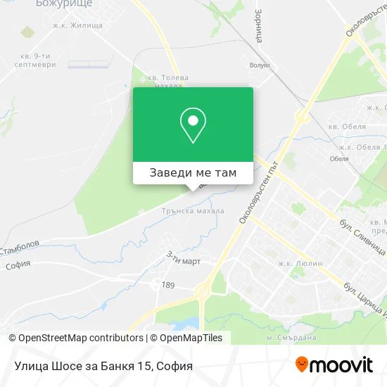 Улица Шосе за Банкя 15 карта