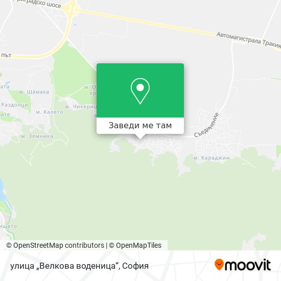 улица „Велкова воденица“ карта
