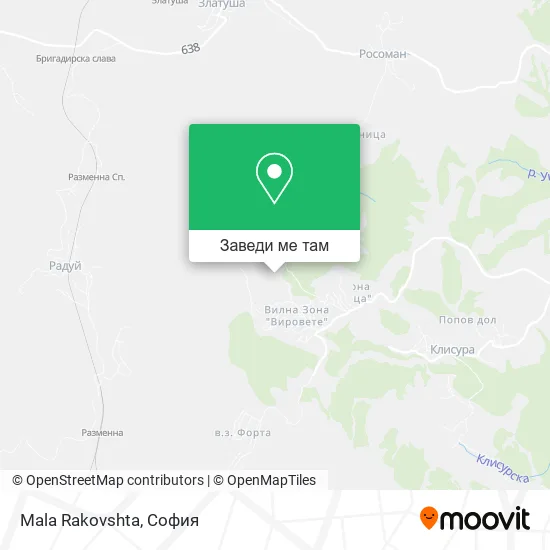 Mala Rakovshta карта