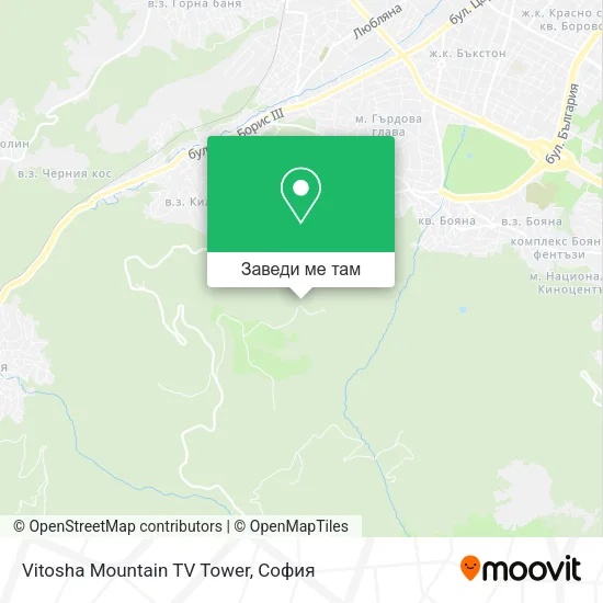 Vitosha Mountain TV Tower карта