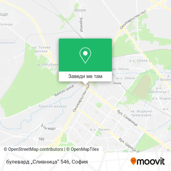 булевард „Cливница“ 546 карта