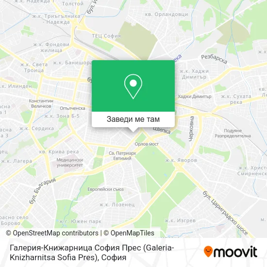 Галерия-Книжарница София Прес (Galeria-Knizharnitsa Sofia Pres) карта