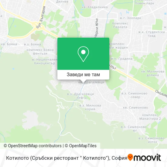 Котилото (Сръбски ресторант " Котилото") карта