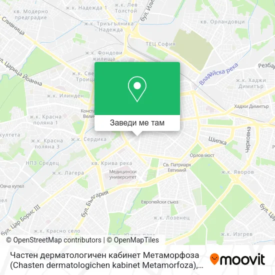 Частен дерматологичен кабинет Метаморфоза (Chasten dermatologichen kabinet Metamorfoza) карта