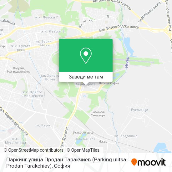 Паркинг улица Продан Таракчиев (Parking ulitsa Prodan Tarakchiev) карта