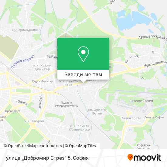 улица „Добромир Стрез“ 5 карта