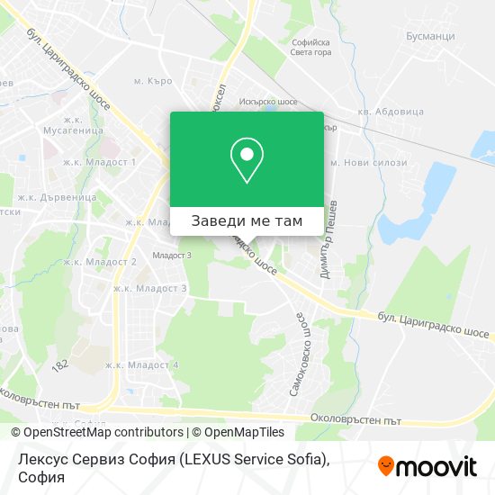 Лексус Сервиз София (LEXUS Service Sofia) карта
